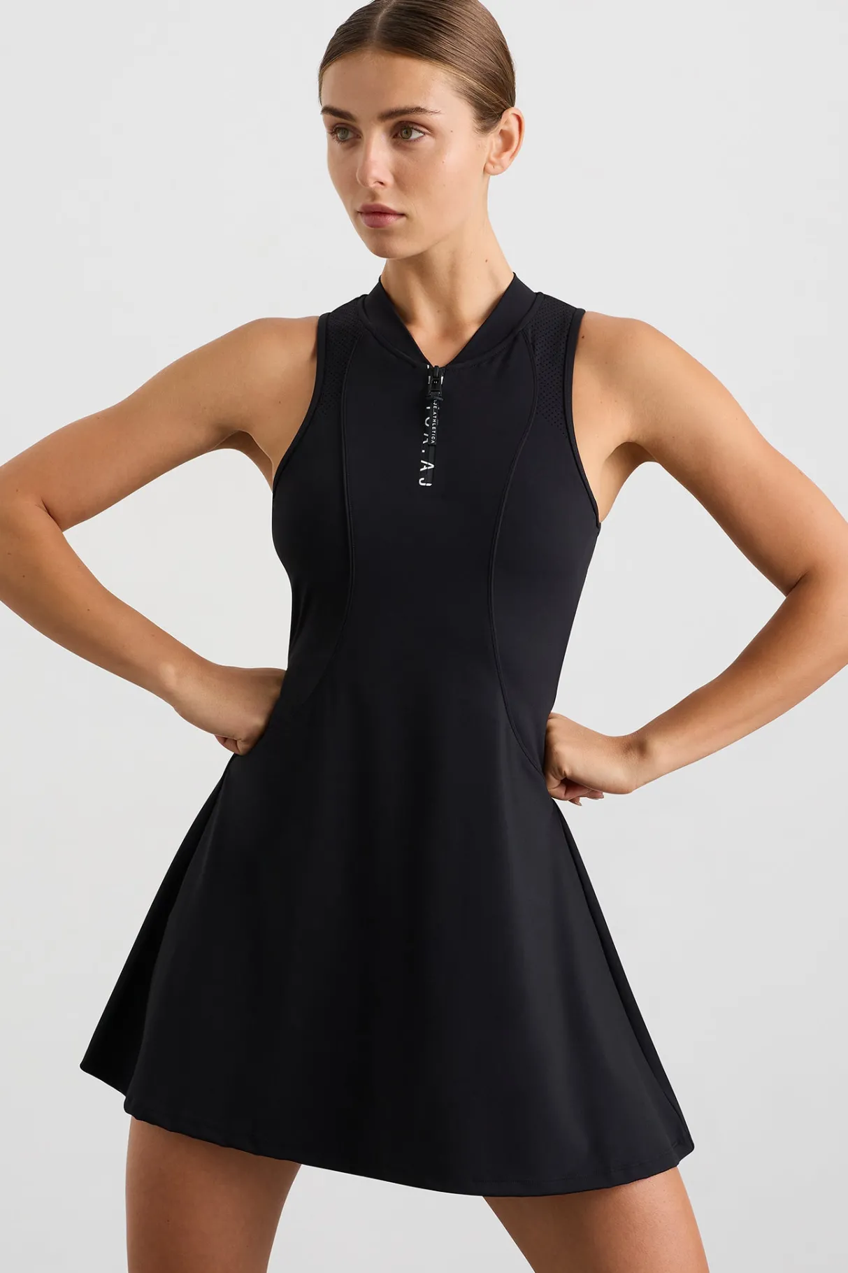 active_tennis_dress_0-1.webp Sale Aje ATHLETICA Active Tennis Dress Black/White Logo