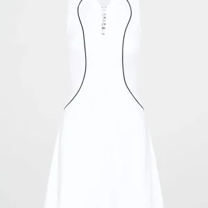 New Aje ATHLETICA Active Tennis Dress White/Black Logo