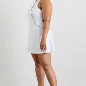New Aje ATHLETICA Active Tennis Dress White/Black Logo