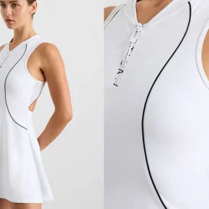 New Aje ATHLETICA Active Tennis Dress White/Black Logo