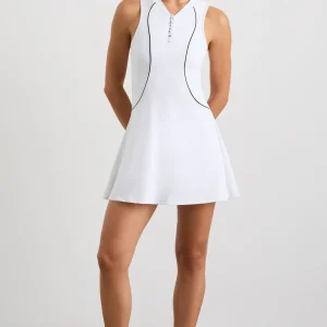 New Aje ATHLETICA Active Tennis Dress White/Black Logo