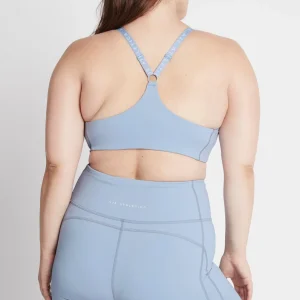 New Aje ATHLETICA Adjustable Logotape High Impact Sports Bra 318 Steel Blue