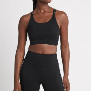 Best Sale Aje ATHLETICA Adjustable Strap Logo Tape Sports Bra 321 Black/White