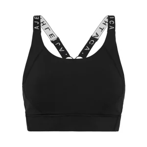 Best Sale Aje ATHLETICA Adjustable Strap Logo Tape Sports Bra 321 Black/White