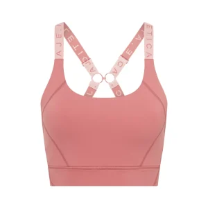 Online Aje ATHLETICA Adjustable Strap Logo Tape Sports Bra 321 Rose Pink/Rose Quartz