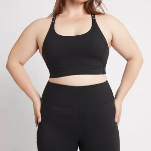 Best Sale Aje ATHLETICA Adjustable Strap Logo Tape Sports Bra 321 Black/White