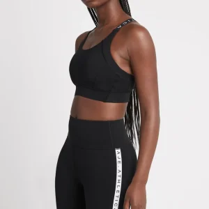 Best Sale Aje ATHLETICA Adjustable Strap Logo Tape Sports Bra 321 Black/White