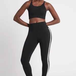 Best Sale Aje ATHLETICA Adjustable Strap Logo Tape Sports Bra 321 Black/White