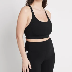 Best Sale Aje ATHLETICA Adjustable Strap Logo Tape Sports Bra 321 Black/White