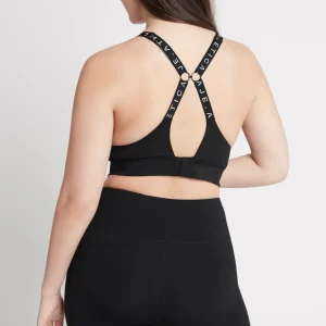 Best Sale Aje ATHLETICA Adjustable Strap Logo Tape Sports Bra 321 Black/White