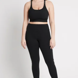 Best Sale Aje ATHLETICA Adjustable Strap Logo Tape Sports Bra 321 Black/White