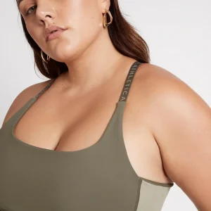 Best Sale Aje ATHLETICA Adjustable Strap Longline Racerback Tank 117 Forest Green/Sage
