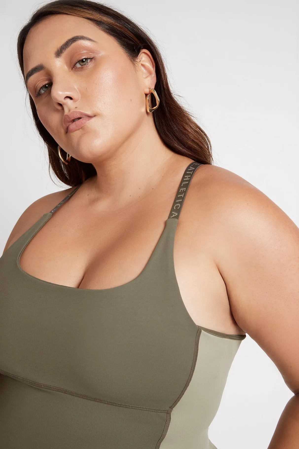 adjustable_strap_longline_racerback_tank__12.webp Best Sale Aje ATHLETICA Adjustable Strap Longline Racerback Tank 117 Forest Green/Sage