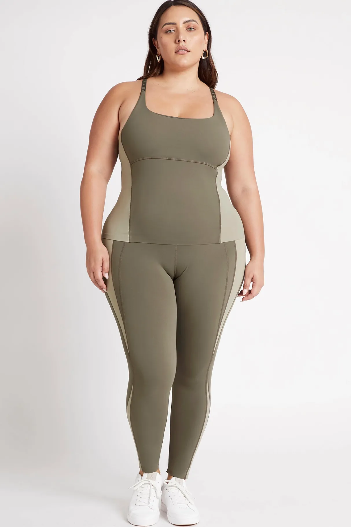 adjustable_strap_longline_racerback_tank__14.webp Best Sale Aje ATHLETICA Adjustable Strap Longline Racerback Tank 117 Forest Green/Sage