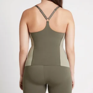 Best Sale Aje ATHLETICA Adjustable Strap Longline Racerback Tank 117 Forest Green/Sage