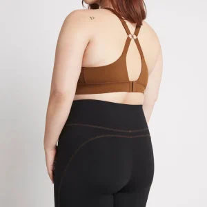 Cheap Aje ATHLETICA Adjustable Strap Sports Bra 321 Coffee/Gold