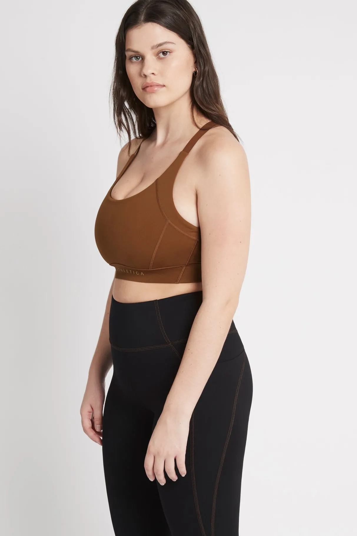 adjustable_strap_sports_bra__6-1.webp Cheap Aje ATHLETICA Adjustable Strap Sports Bra 321 Coffee/Gold