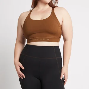 Cheap Aje ATHLETICA Adjustable Strap Sports Bra 321 Coffee/Gold