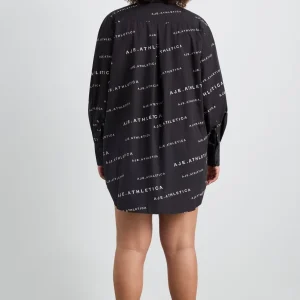 Discount Aje ATHLETICA All Over Logo Spray Shirt 406 Black/White