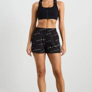 Clearance Aje ATHLETICA All Over Logo Spray Short 616 Black/White