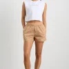 Cheap Aje ATHLETICA All Over Logo Spray Short 616 Natural Tan / White