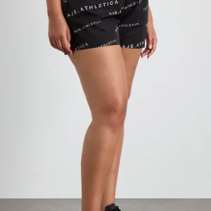 Clearance Aje ATHLETICA All Over Logo Spray Short 616 Black/White