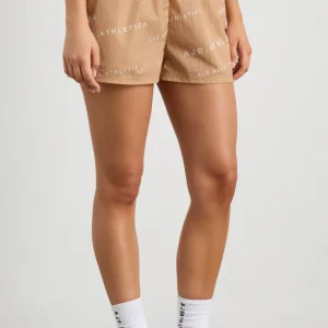 Cheap Aje ATHLETICA All Over Logo Spray Short 616 Natural Tan / White
