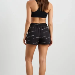 Clearance Aje ATHLETICA All Over Logo Spray Short 616 Black/White