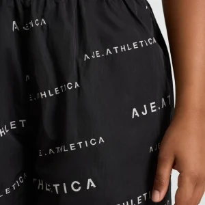 Clearance Aje ATHLETICA All Over Logo Spray Short 616 Black/White