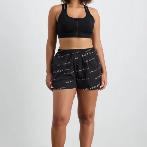 Clearance Aje ATHLETICA All Over Logo Spray Short 616 Black/White