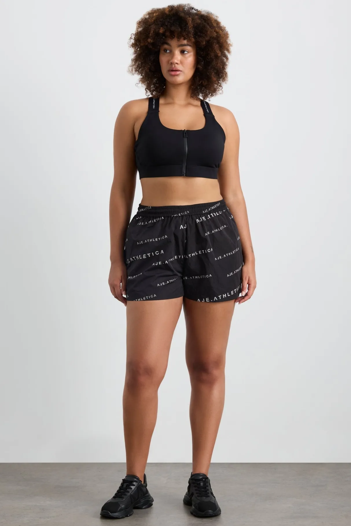 all_over_logo_spray_short__9-1.webp Clearance Aje ATHLETICA All Over Logo Spray Short 616 Black/White
