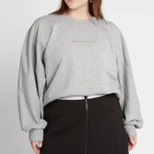 Flash Sale Aje ATHLETICA All Rounder Logo Crew Jumper 410 Grey Marle