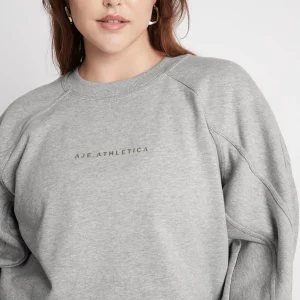 Flash Sale Aje ATHLETICA All Rounder Logo Crew Jumper 410 Grey Marle