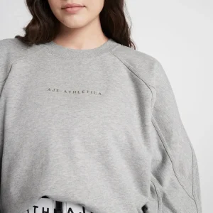 Flash Sale Aje ATHLETICA All Rounder Logo Crew Jumper 410 Grey Marle
