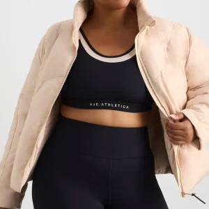 Cheap Aje ATHLETICA Asymmetric Panel Puffer 756 Light Blush