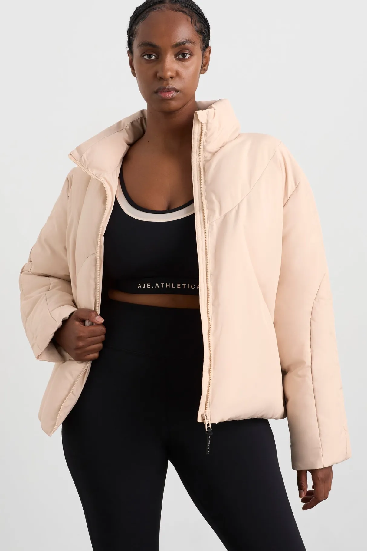 asymmetric_panel_puffer__7.webp Cheap Aje ATHLETICA Asymmetric Panel Puffer 756 Light Blush