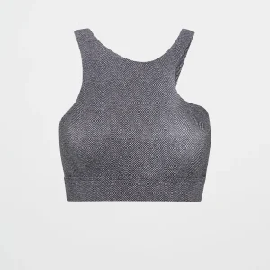 Store Aje ATHLETICA Asymmetric Racer Sports Bra 382 Herringbone Print