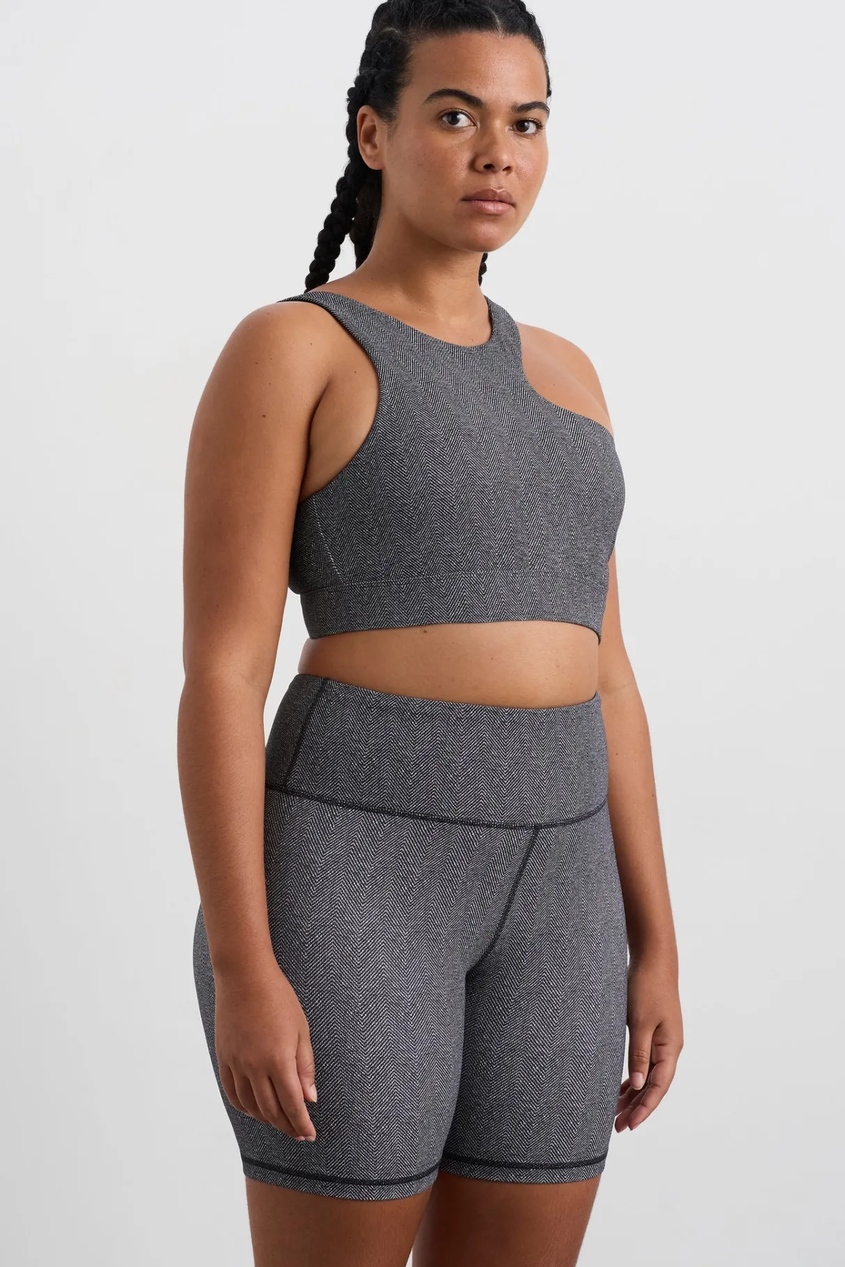 asymmetric_racer_sports_bra__5.webp Store Aje ATHLETICA Asymmetric Racer Sports Bra 382 Herringbone Print