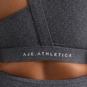 Store Aje ATHLETICA Asymmetric Racer Sports Bra 382 Herringbone Print