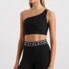 Sale Aje ATHLETICA Asymmetric Ribbed Crop Top 386 Black