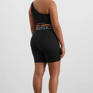 Sale Aje ATHLETICA Asymmetric Ribbed Crop Top 386 Black