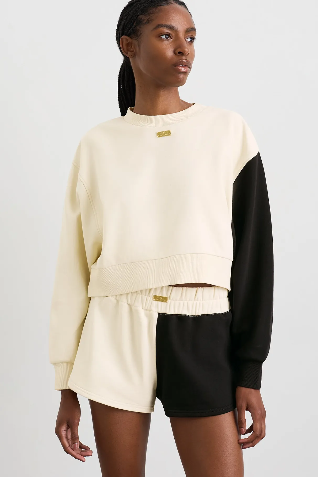 batwing_crew_neck__0.webp Cheap Aje ATHLETICA Batwing Crew Neck 426 Limestone Beige Black