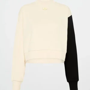 Cheap Aje ATHLETICA Batwing Crew Neck 426 Limestone Beige Black