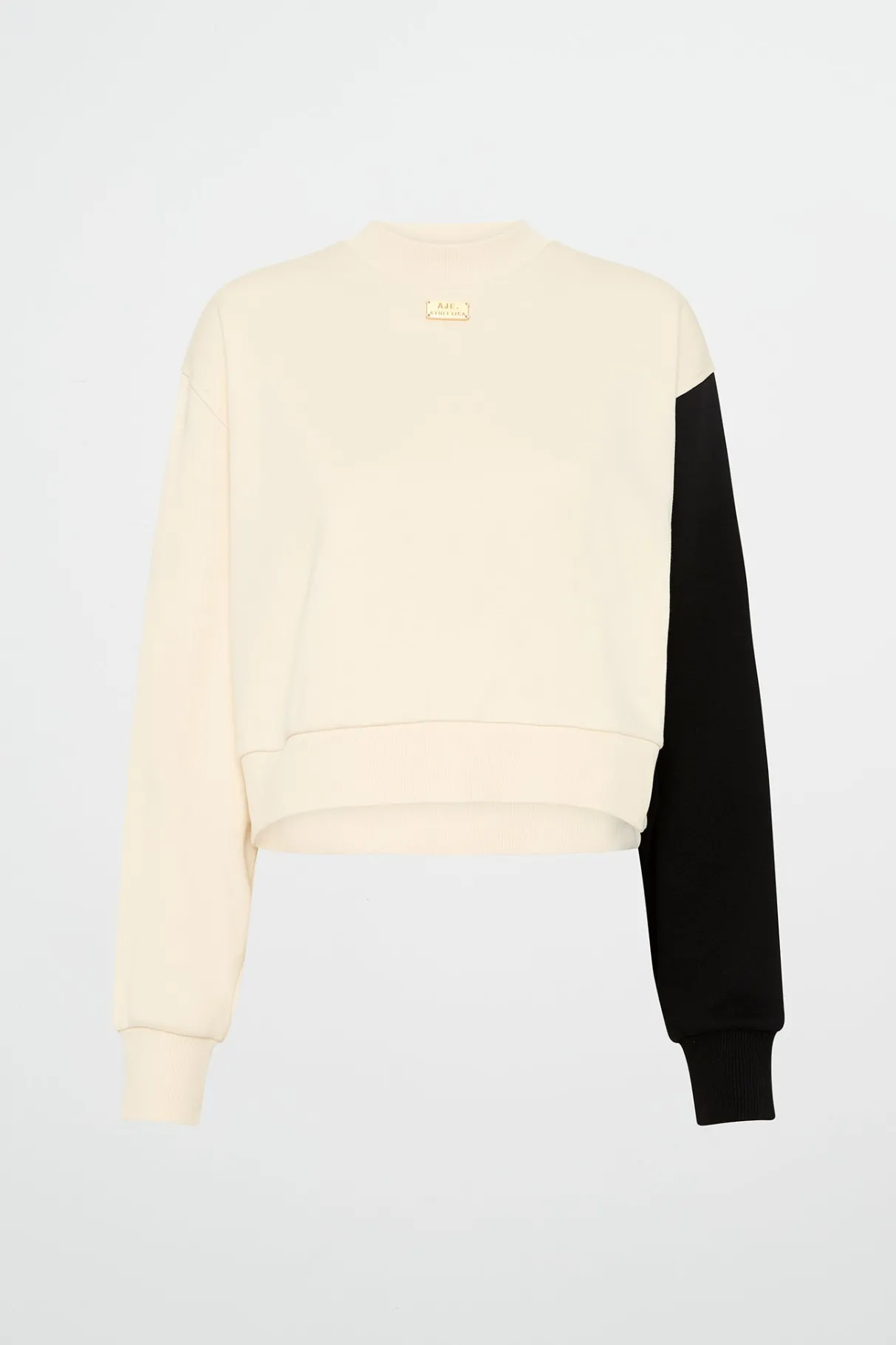 batwing_crew_neck__1.webp Cheap Aje ATHLETICA Batwing Crew Neck 426 Limestone Beige Black