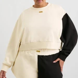 Cheap Aje ATHLETICA Batwing Crew Neck 426 Limestone Beige Black