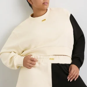 Cheap Aje ATHLETICA Batwing Crew Neck 426 Limestone Beige Black