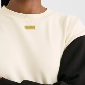 Cheap Aje ATHLETICA Batwing Crew Neck 426 Limestone Beige Black