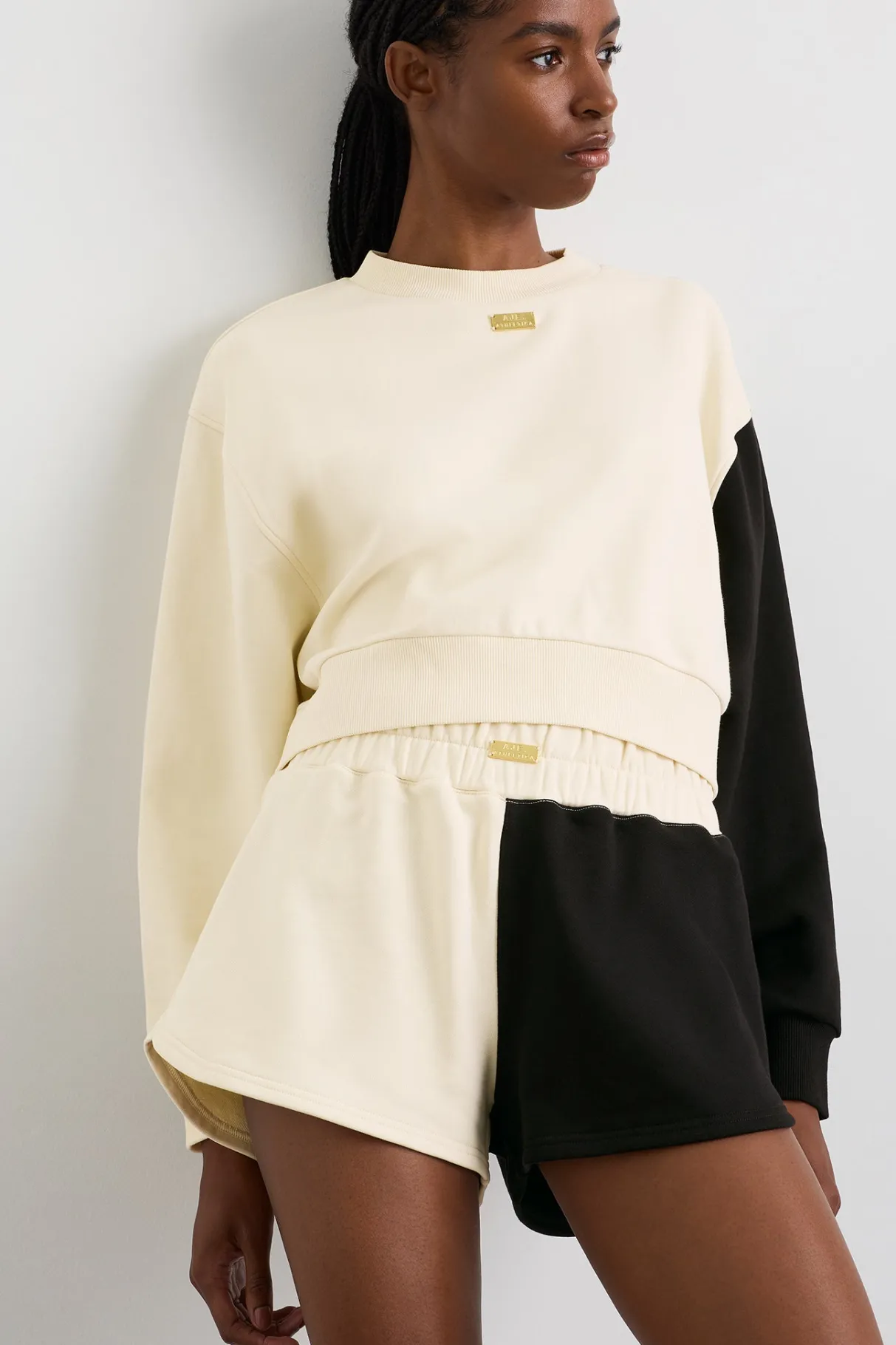batwing_crew_neck__4.webp Cheap Aje ATHLETICA Batwing Crew Neck 426 Limestone Beige Black