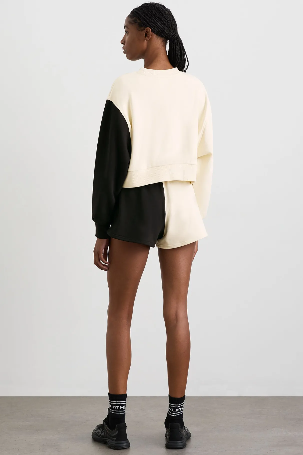 batwing_crew_neck__5.webp Cheap Aje ATHLETICA Batwing Crew Neck 426 Limestone Beige Black