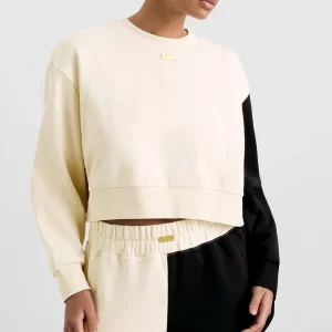 Cheap Aje ATHLETICA Batwing Crew Neck 426 Limestone Beige Black